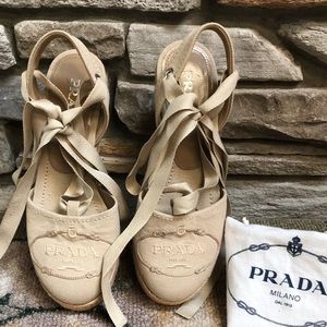 prada espadrilles wedge